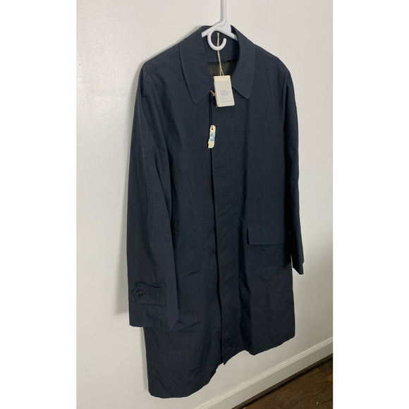 VTG NEW JC Penneys Town-Clad Whatever the Weather stripe trench Topcoat 40R - Picture 2 of 6